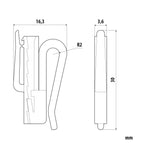 Ganci per tende - G-10 - 25 pz