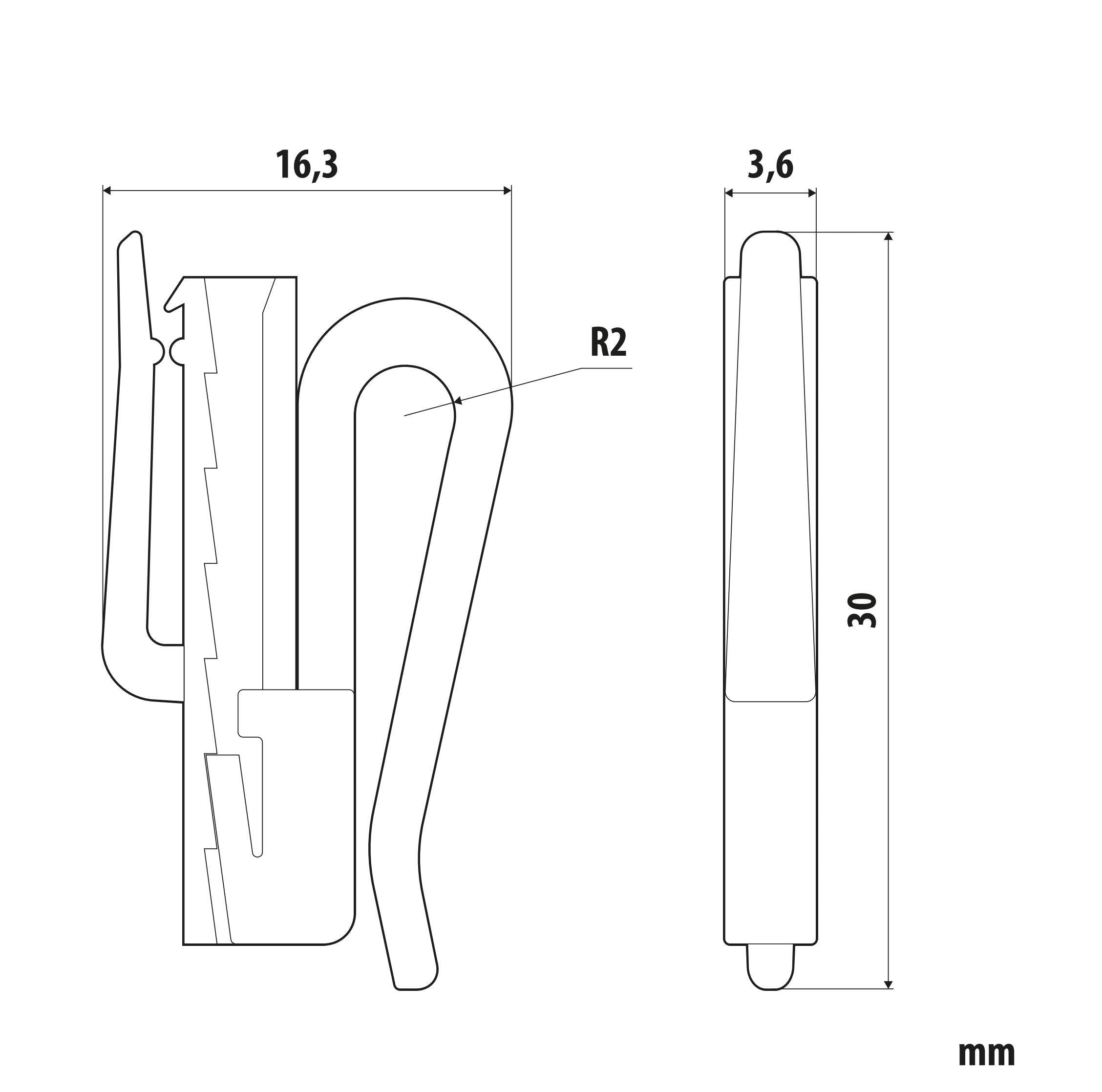 Ganci per tende - G-10 - 25 pz