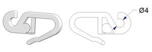 Ganci per tende - G-4 - 500 pz