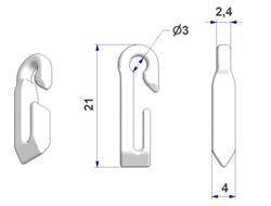 Ganci per tende - G-6 - 500 pz