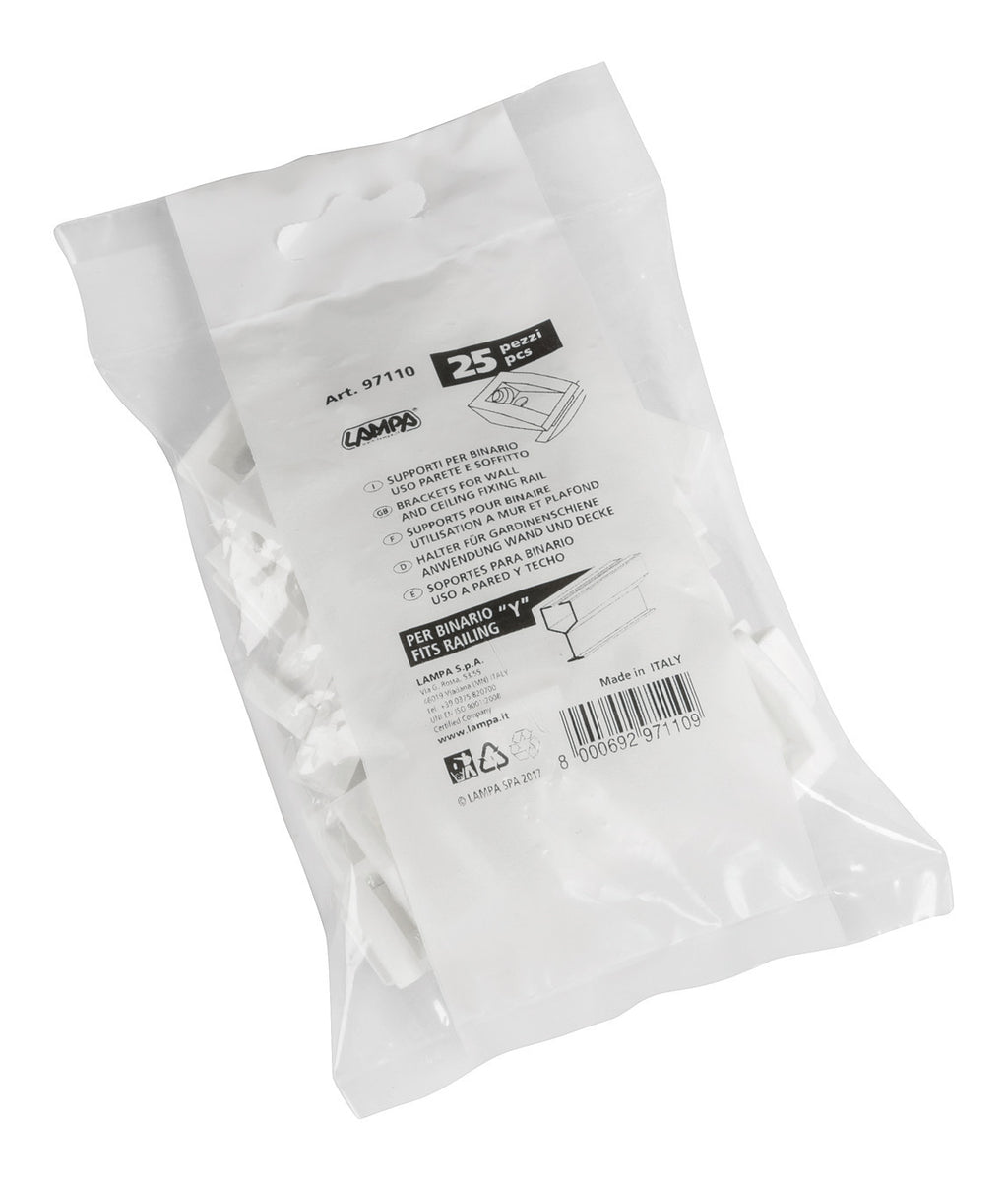 Set 25 supporti per binario uso parete e soffitto