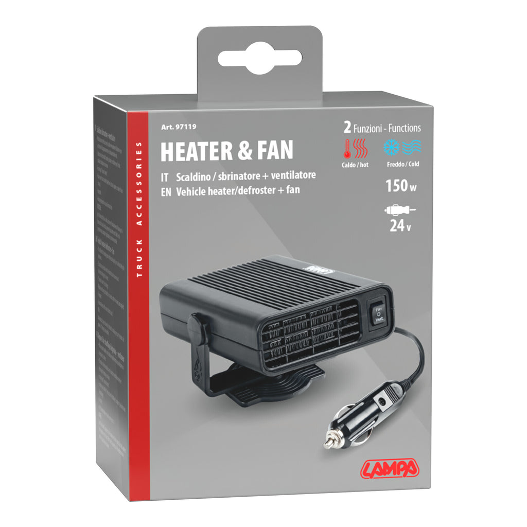 Heater & Fan, scaldino/sbrinatore e ventilatore - 24V - 150W