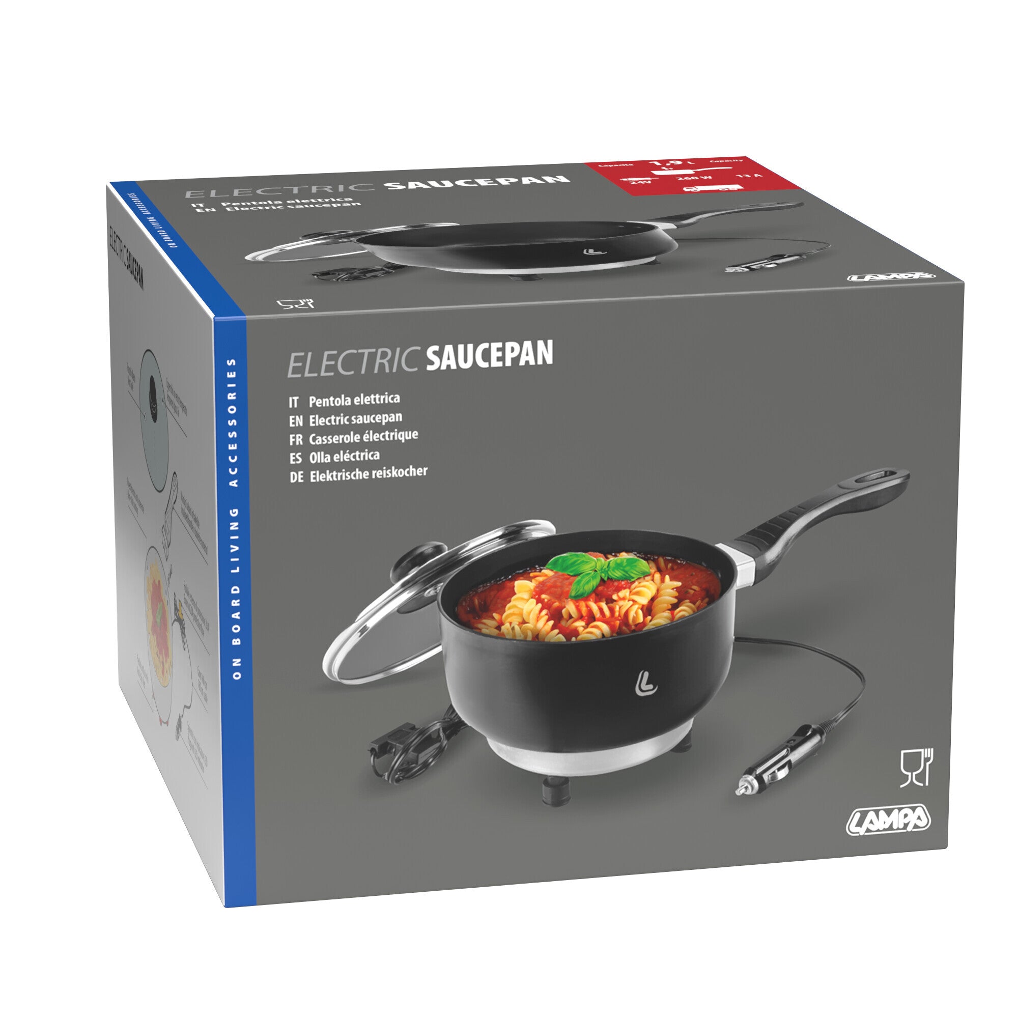 Electric Saucepan, pentola elettrica - Ø 18 cm - 24V - 260W - 13A