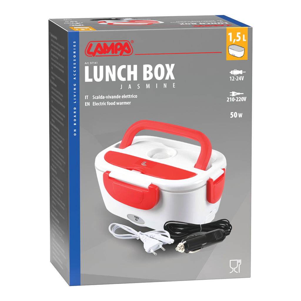 Lunch-Box, scalda-vivande elettrico - 1,5 L - 12/24V+220V - 50W