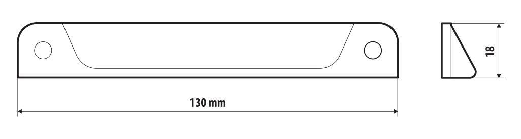 Terminali in plastica per rotaia ferma carico - 2 pz