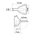 Anello triangolare di fissaggio per rotaie fermacarico ad incastro - Type 3