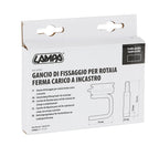 Gancio di fissaggio per rotaia ferma carico a incastro - Profilo quadro