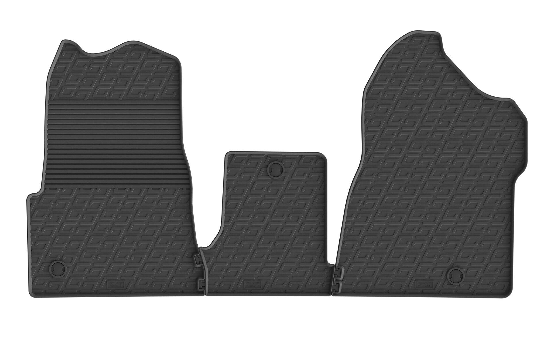 Set tappeti su misura in gomma - compatibile per Renault Master (07/24>) manuale, con panca