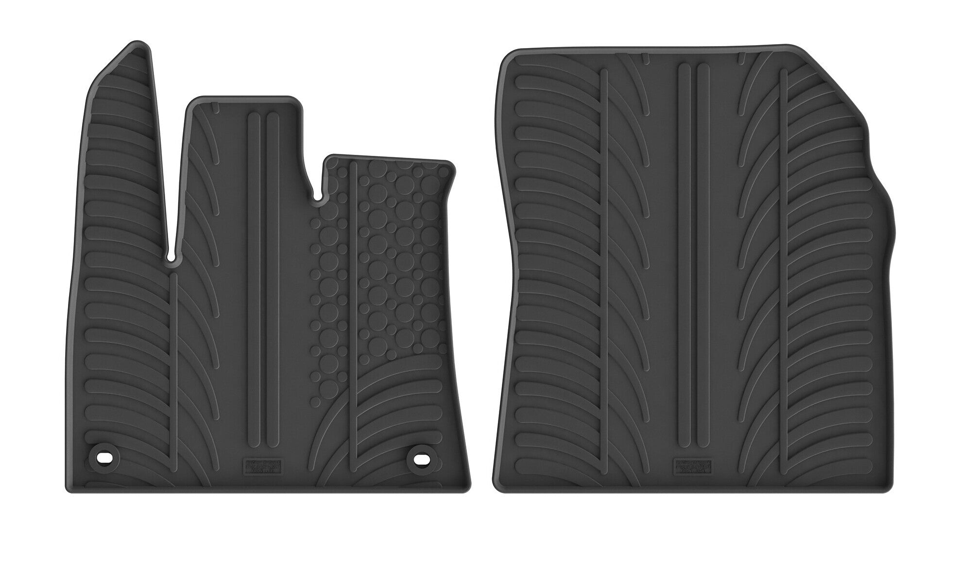 Set tappeti su misura in gomma - compatibile per Citroen Berlingo Van (06/18>) fix ovale - Fiat Doblò Cargo (08/22>) fix ovale - Opel Combo Cargo (09/18>) fix ovale - Peugeot Partner (09/18>) fix ovale - Toyota Proace City Long (05/20>) fix ovale - Toy...