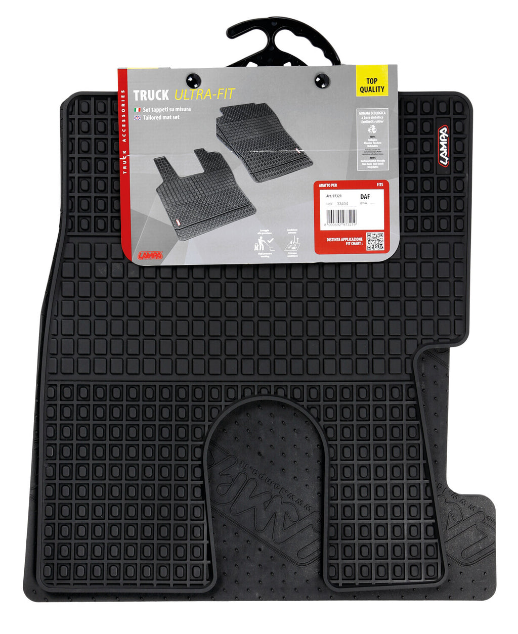 Coppia tappeti su misura in Eco Gomma - compatibile per Daf XF 106 (10/12>05/21)