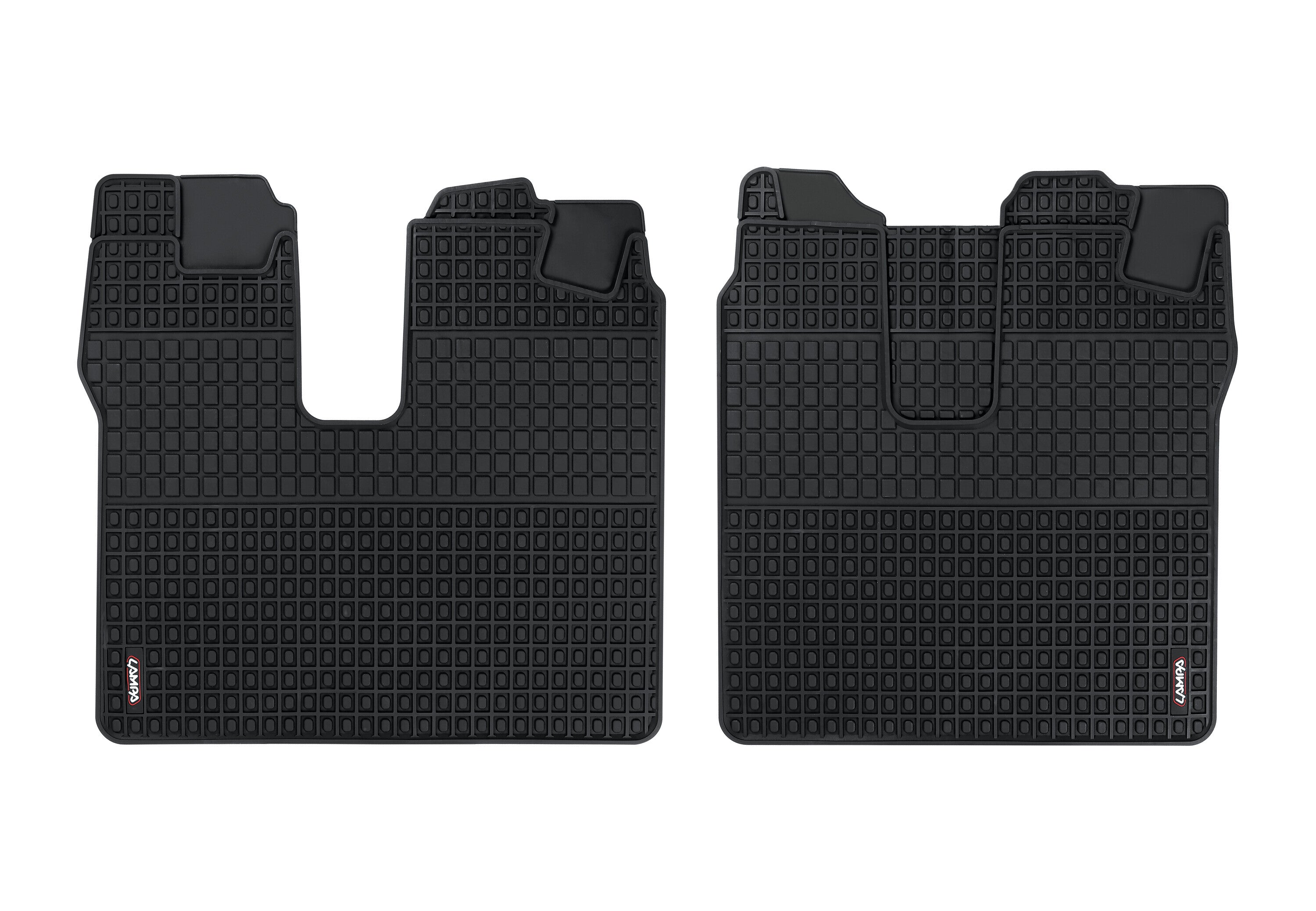 Coppia tappeti su misura in Eco Gomma - compatibile per Man TGA (03/99>05/10) - Man TGL (05/05>10/21) cabina L/XL - Man TGM (10/05>10/21) cabina L/XL - Man TGX (09/07>10/21) - Man TGL (11/21>) cabina L/XL - Man TGM (11/21>) cabina L/XL - Man TGX (11/21>)