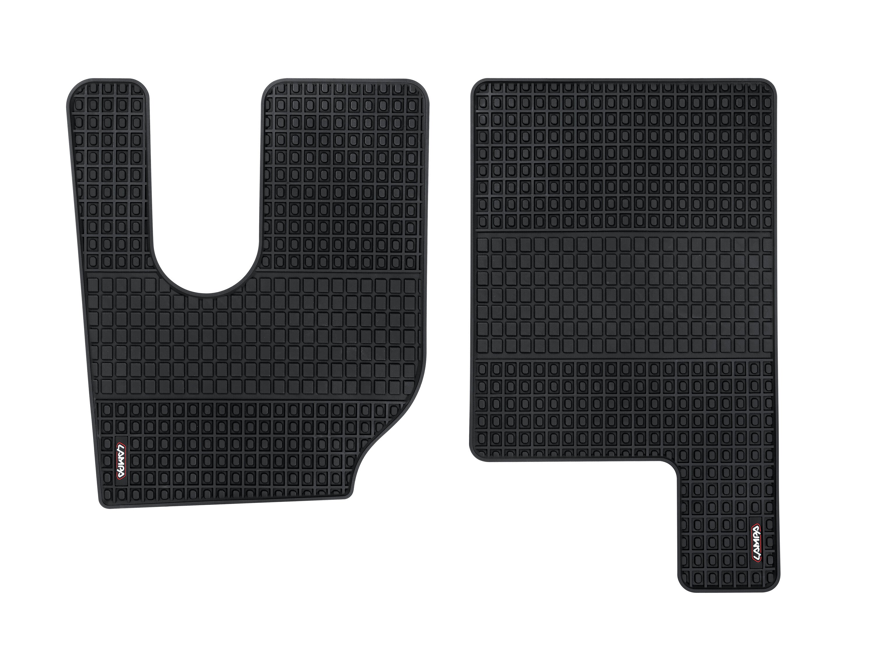 Coppia tappeti su misura in Eco Gomma - compatibile per Renault K (06/13>12/21) - Renault T (06/13>12/21) - Renault C (06/13>) cabina 2,5m - Renault K (01/22>) - Renault T (01/22>)