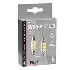 24V Led Series - 12 Led SMD - 11x43 mm - SV8,5-8 - 2 pz - Scatola - Bianco - Doppia polarità