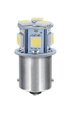 24V Led Series - 8 SMD x 1 chip - (P21W) - BA15s - 20 pz - Scatola - Bianco - Doppia polarità