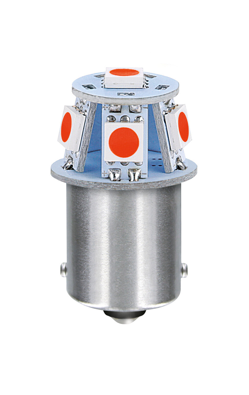 24V Led Series - 6 SMD x 1 chip - (R5W) - BA15s - 20 pz - Scatola - Rosso - Doppia polarità