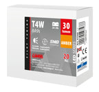 24V Led Series - 5 SMD x 1 chip - (T4W) - BA9s - 20 pz - Scatola - Arancio - Doppia polarità
