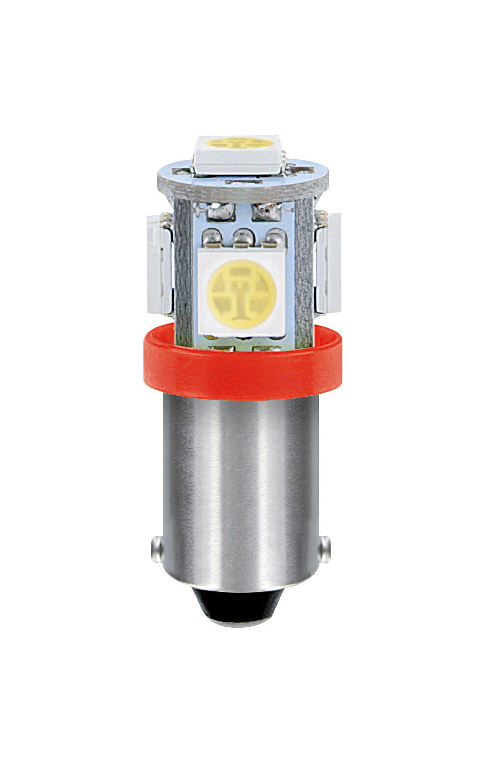 24V Led Series - 5 SMD x 1 chip - (T4W) - BA9s - 20 pz - Scatola - Rosso - Doppia polarità