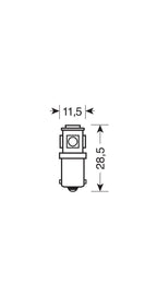 24V Led Series - 5 SMD x 1 chip - (T4W) - BA9s - 20 pz - Scatola - Blu - Doppia polarità