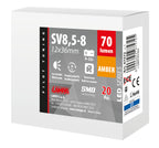 12/24V Led Series 2 SMD x 1 chip - 12x36 mm - SV8,5-8 - 20 pz - Scatola - Arancio - Doppia polarità - Resistenza incorporata