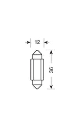 12/24V Led Series 2 SMD x 1 chip - 12x36 mm - SV8,5-8 - 20 pz - Scatola - Arancio - Doppia polarità - Resistenza incorporata