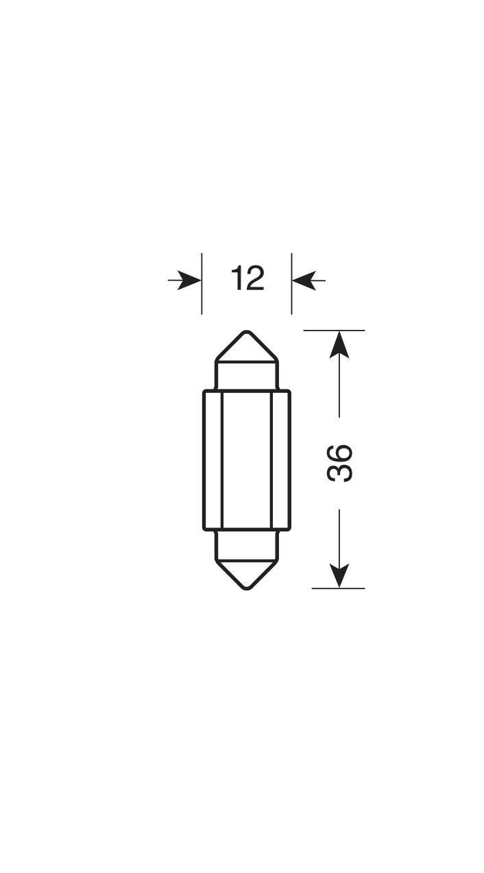 12/24V Led Series 2 SMD x 1 chip - 12x36 mm - SV8,5-8 - 20 pz - Scatola - Blu - Doppia polarità - Resistenza incorporata