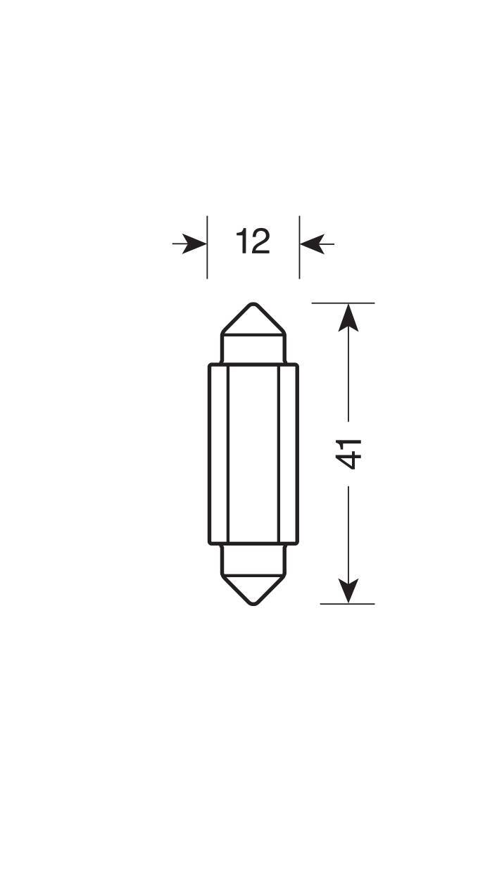 12/24V Led Series 2 SMD x 1 chip - 12x41 mm - SV8,5-8 - 20 pz - Scatola - Bianco - Doppia polarità - Resistenza incorporata