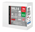12/24V Led Series 2 SMD x 1 chip - 12x41 mm - SV8,5-8 - 20 pz - Scatola - Verde - Doppia polarità - Resistenza incorporata