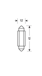 12/24V Led Series 2 SMD x 1 chip - 12x41 mm - SV8,5-8 - 20 pz - Scatola - Verde - Doppia polarità - Resistenza incorporata