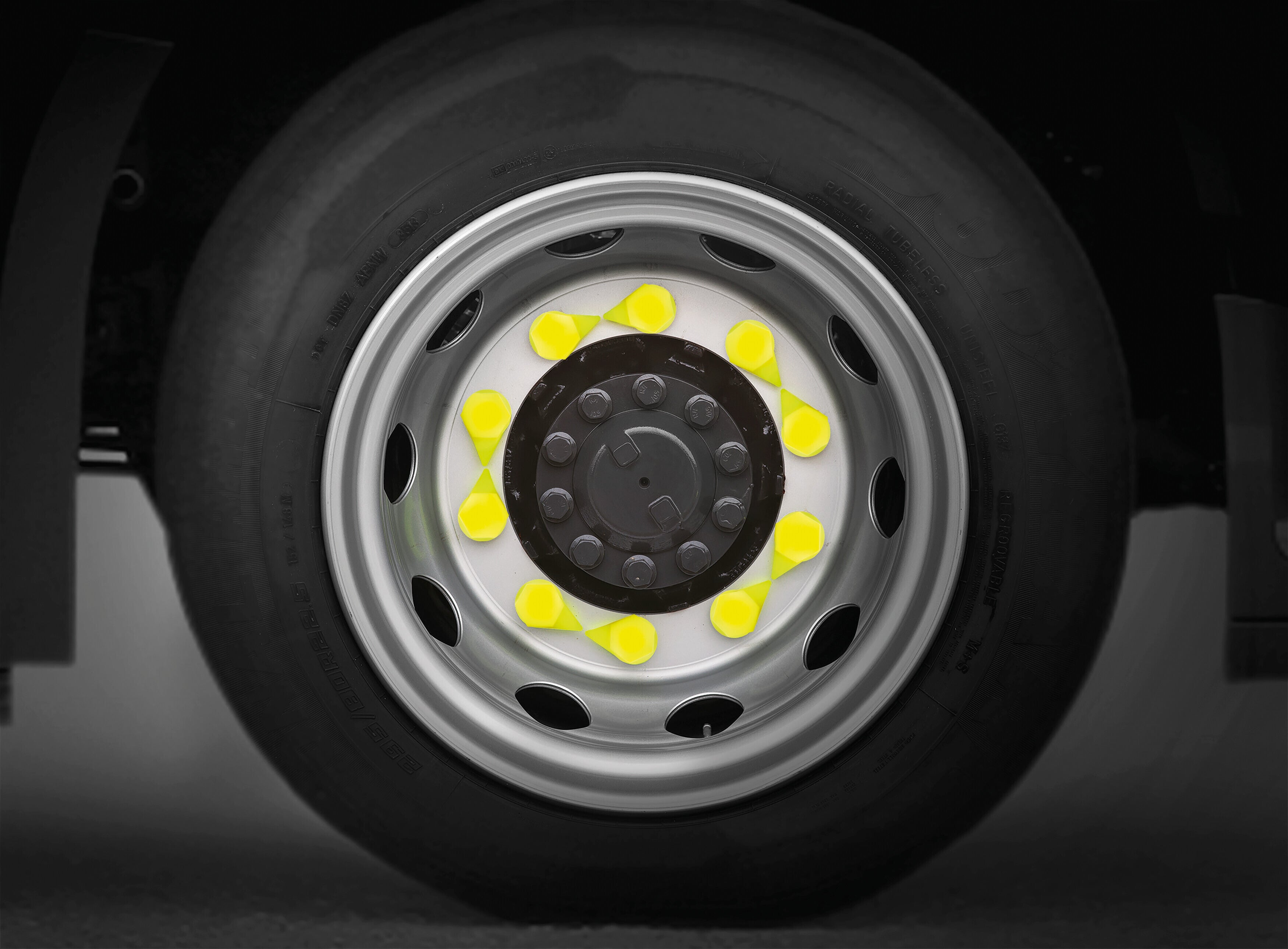 Indicatori di movimento per dadi ruote, set 20 pz - Ø 33 mm