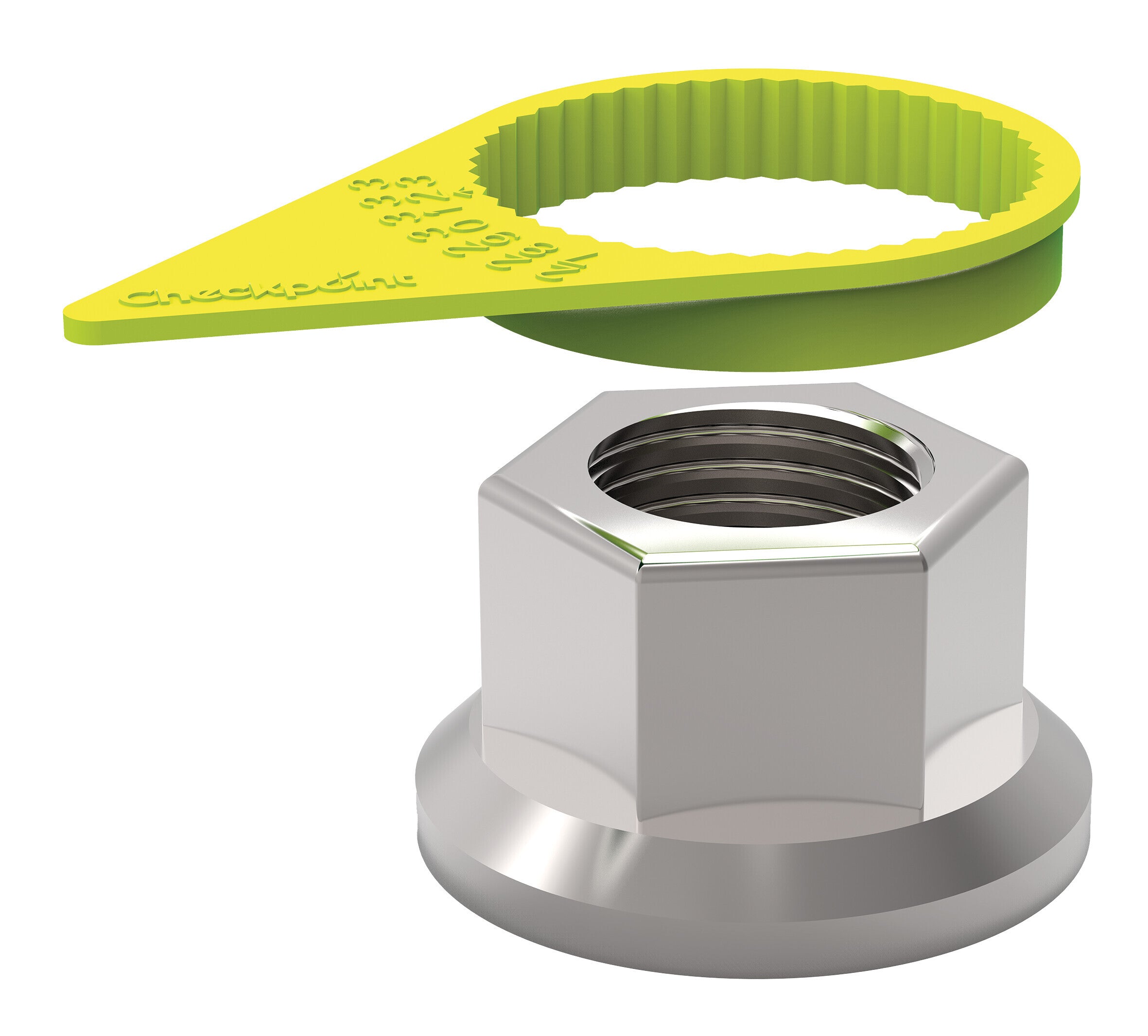 Checkpoint®, indicatori di serraggio per dado ruota, set 20 pz - 30 mm - Giallo fluo