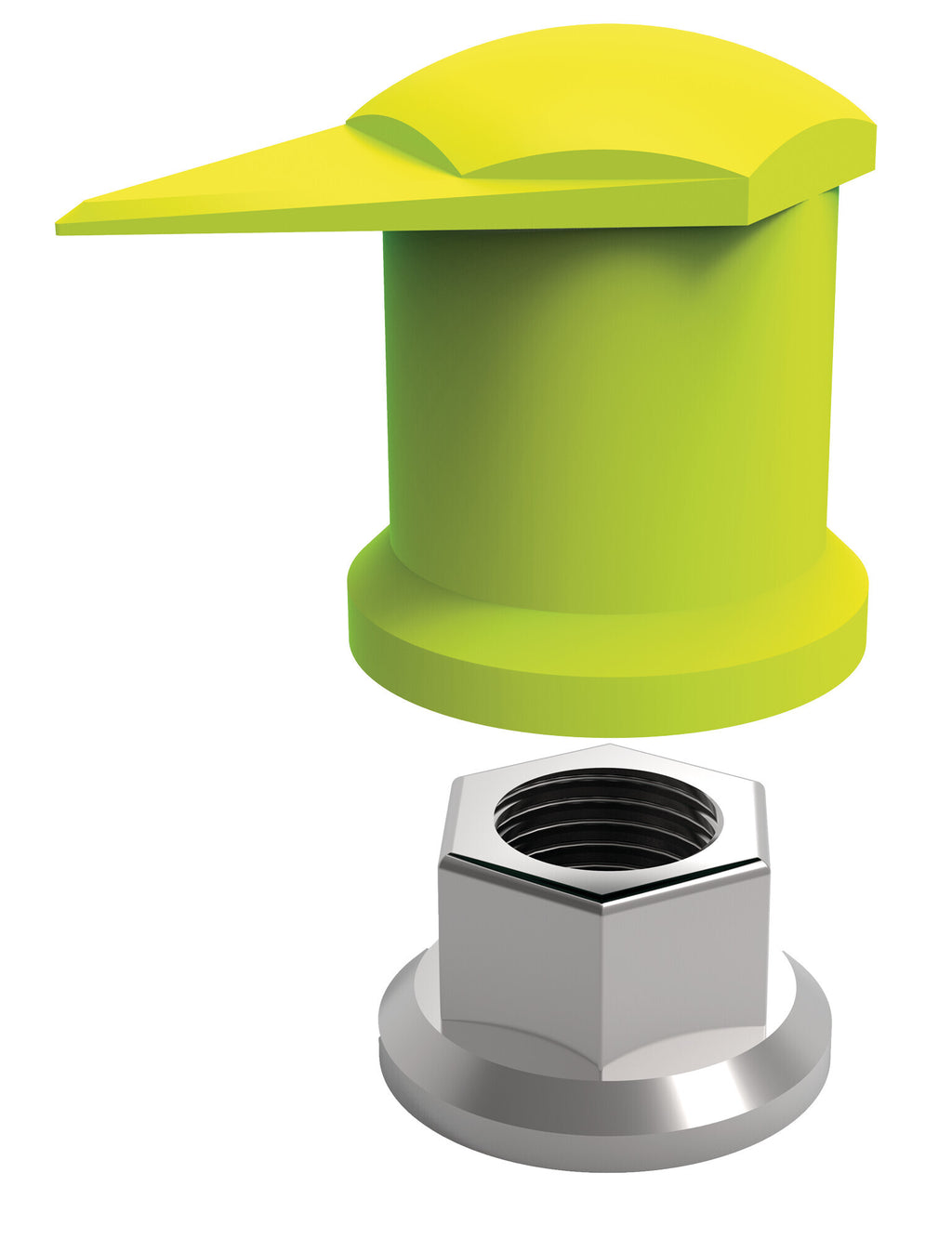 Dustite LR®, indicatori di serraggio per dado ruota con cappuccio antipolvere, set 20 pz - 30 mm - Giallo fluo