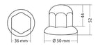 Copribulloni cromati in ABS - Ø 30 mm - Set 10 pz