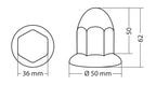 Copribulloni cromati in ABS - Ø 27 mm - Set 8 pz
