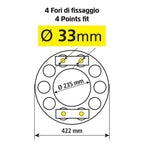Anello coprimozzo in acciaio inox, per cerchi in lega