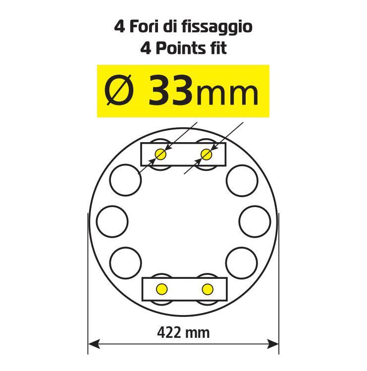 Coprimozzo in acciaio inox, per cerchi in lega