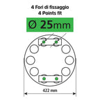 Coprimozzo in acciaio inox, per cerchi in acciaio