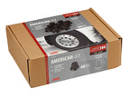 American, Set 40 copribulloni testa piatta in acciaio inox - Ø 33 mm - Nero