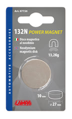 Disco magnetico al neodimio - 132N - 27x10 mm - Blister