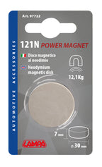 Disco magnetico al neodimio - 121N - 30x7 mm - Blister