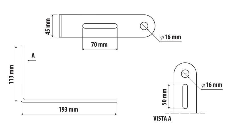 Staffa per antenna CB - Universale