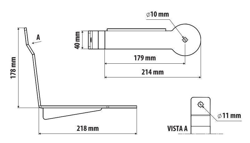 Staffa per antenna CB - Attacco su visiera parasole - compatibile per Volvo FH Serie 4 (09/12>05/21) - Volvo FH Serie 5 (06/21>) - Volvo FH Aero (01/24>)