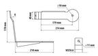 Staffa per antenna CB - Attacco su visiera parasole - compatibile per Volvo FH Serie 4 (09/12>05/21) - Volvo FH Serie 5 (06/21>) - Volvo FH Aero (01/24>)