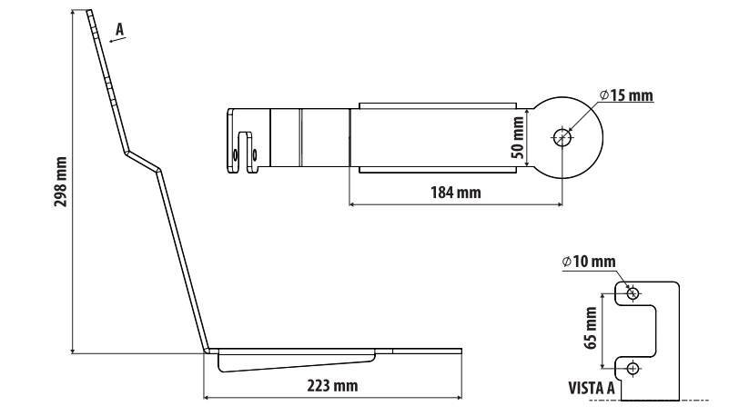 Staffa per antenna CB - Attacco su visiera parasole - compatibile per Mercedes Actros MP4 (09/11>09/19) - Mercedes Actros MP5 (10/19>) - Mercedes Actros MP5 L (11/21>) - Mercedes Actros MP5 F (11/21>) - Ford F-Max (10/18>)