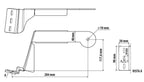 Staffa per antenna CB - Attacco montante - compatibile per Daf XF 105 (02/04>12/14) - Daf XF 106 (10/12>05/21)