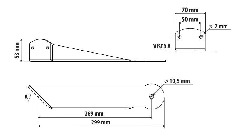 Staffa per antenna CB - Attacco su visiera parasole - compatibile per Daf XF 105 (02/04>12/14) - Daf XF 106 (10/12>05/21)