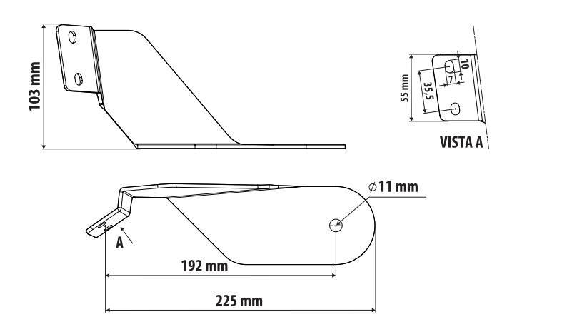 Staffa per antenna CB - Attacco montante - compatibile per Iveco S-Way (10/19>05/24) - Iveco Stralis (08/02>12/12) - Iveco Stralis (07/12>12/19) - Iveco Stralis Hi-Way (07/12>08/16) - Iveco Stralis XP (09/16>12/19)