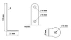 Staffa per antenna CB - Attacco su visiera parasole - compatibile per Iveco Eurocargo (10/91>) Solo con visiera parasole