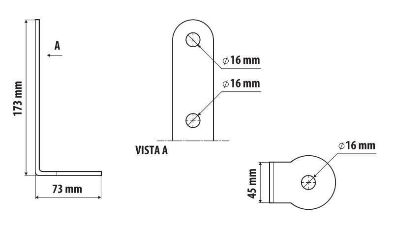 Staffa per antenna CB - Attacco su visiera parasole - compatibile per Iveco Eurocargo (10/91>) Solo con visiera parasole