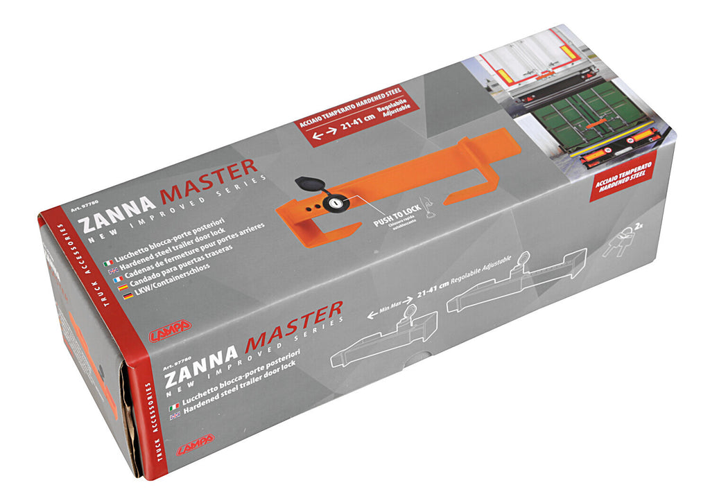 Zanna Master, lucchetto blocca-porte posteriori in acciaio temperato