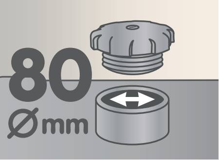 T-Block Evo 1, antifurto carburante - Ø 80 mm